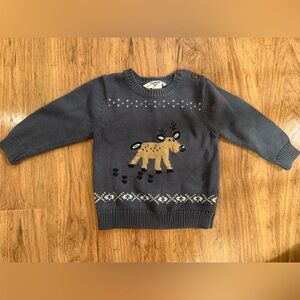 Gymboree Gray Reindeer Sweater